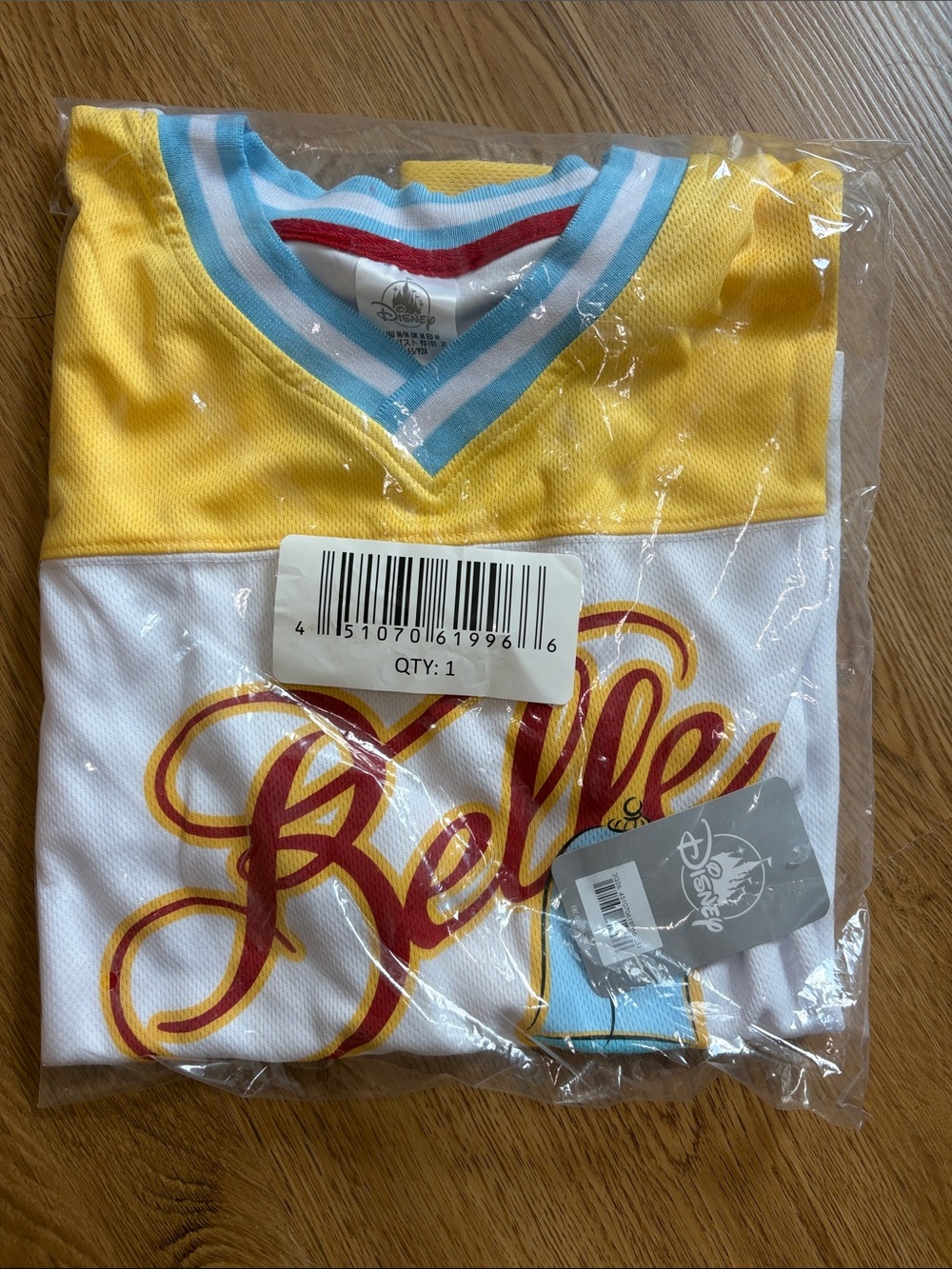 Disney Belle Yellow, White & Blue Women’s Jersey Tee